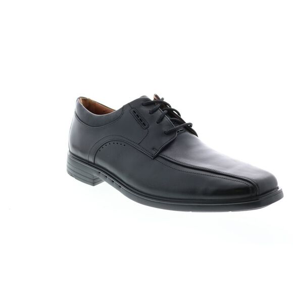 Clarks Mens Un Kenneth Bicycle Toe Oxford Black Shoes (NWT) - Picture 2 of 7